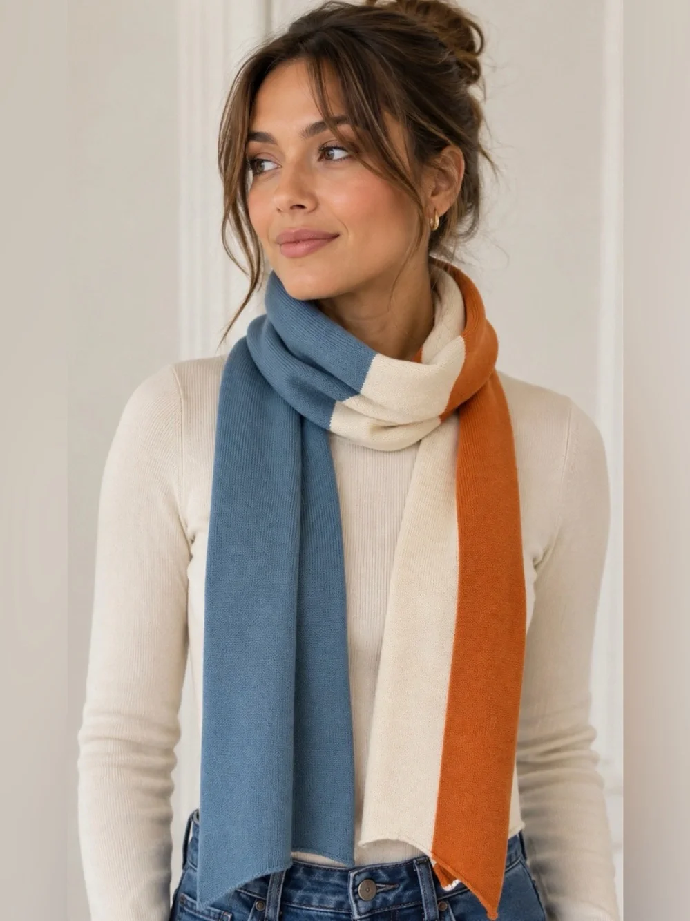 Scarf Striped Extra Long New